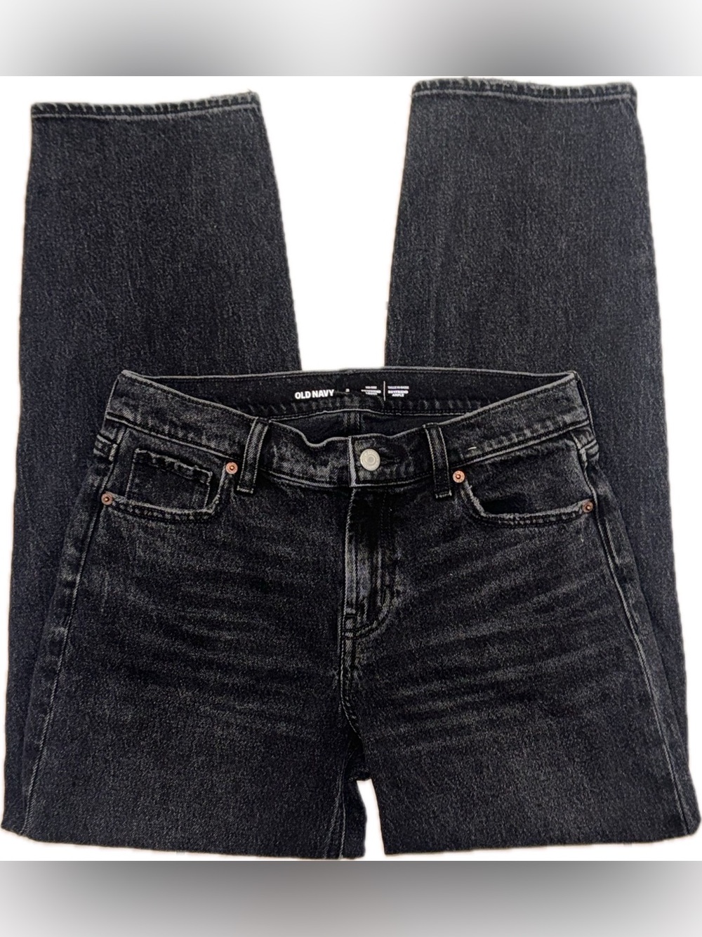 Old Navy Women's Boyfriend Loose Jeans in Washed Black